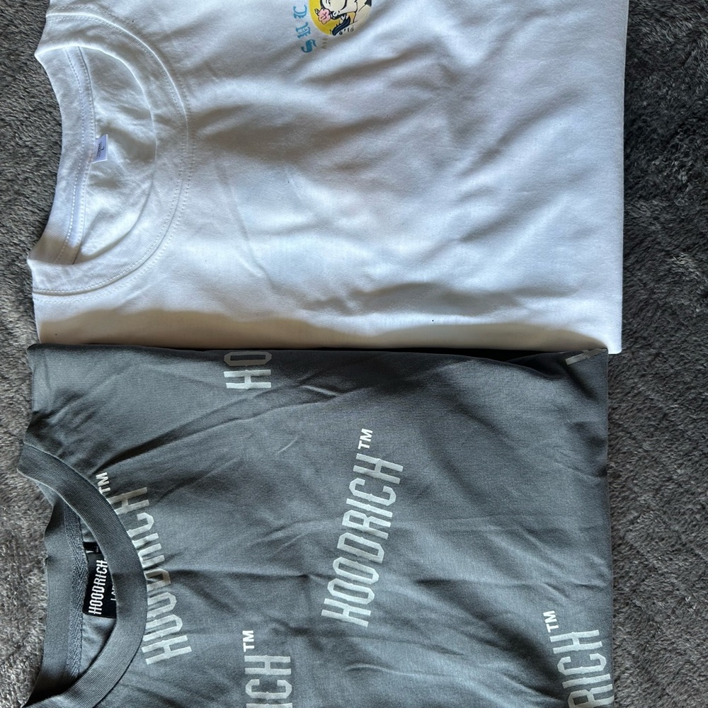2 Mens new custom short sleeve T-Shirts. 2 shirts 1 price.